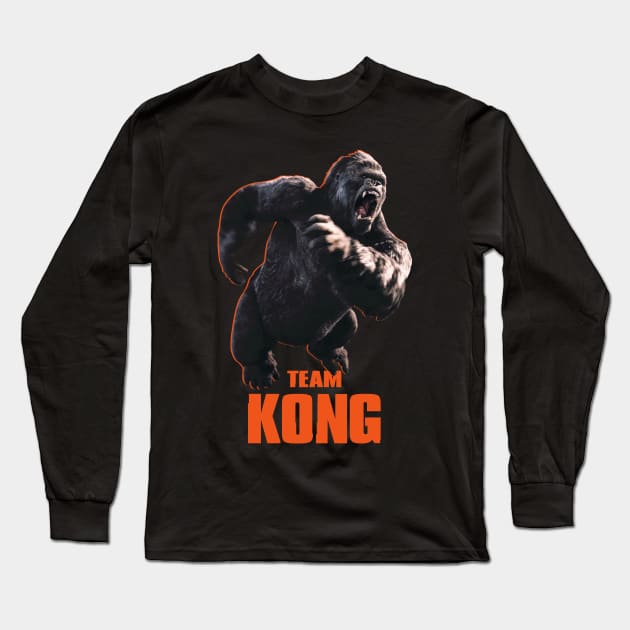 Godzilla vs Kong - Official Team Kong Neon Long Sleeve T-Shirt by Pannolinno